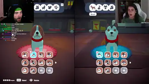 Haunted Paws setup screen changing the puppy breed