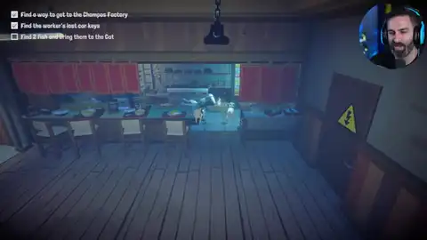 Haunted Paws street chase, both puppies running for an open door